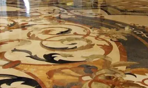 medallion marble floor decor